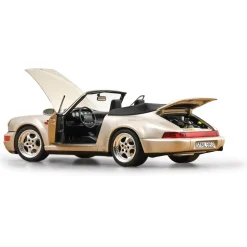 1992 Porsche 911 Turbo Look Cabriolet -Zermatt silver 1:18 Scale Diecast Model Car by Norev