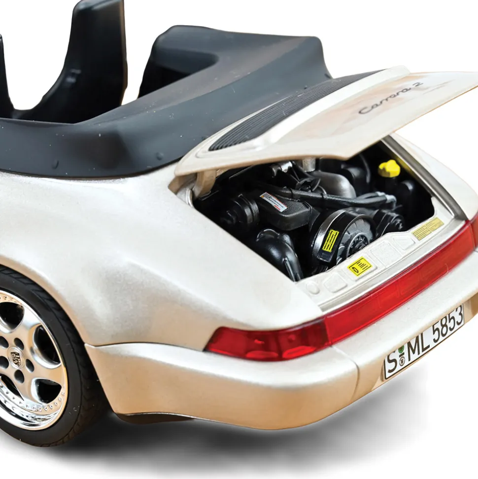 1992 Porsche 911 Turbo Look Cabriolet -Zermatt silver 1:18 Scale Diecast Model Car by Norev
