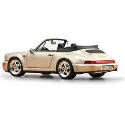 1992 Porsche 911 Turbo Look Cabriolet -Zermatt silver 1:18 Scale Diecast Model Car by Norev