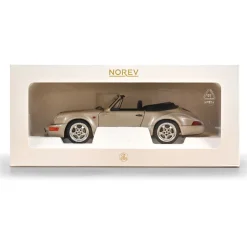 1992 Porsche 911 Turbo Look Cabriolet -Zermatt silver 1:18 Scale Diecast Model Car by Norev