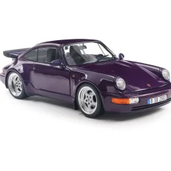 1990 Porsche 911 (964) Turbo - Violet Blue Metallic 1:18 Scale Diecast Model Car by Solido