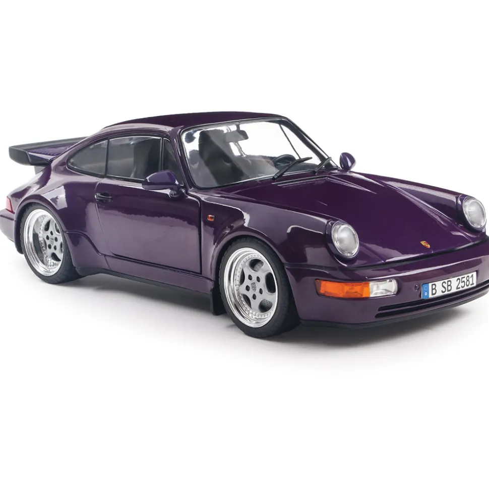 1990 Porsche 911 (964) Turbo - Violet Blue Metallic 1:18 Scale Diecast Model Car by Solido