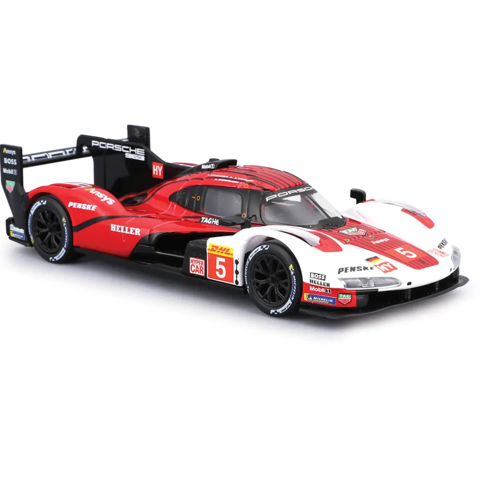 Porsche 963 - White/Red 1:43 Scale Diecast Replica Model by Bburago