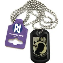 POW*MIA Dog Tag Necklace CK2112 Lightweight Stainless Steel by Ramson's Imports, Inc