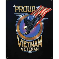 Proud Vietnam War Veteran Metal Sign by Vintage Sign Co.