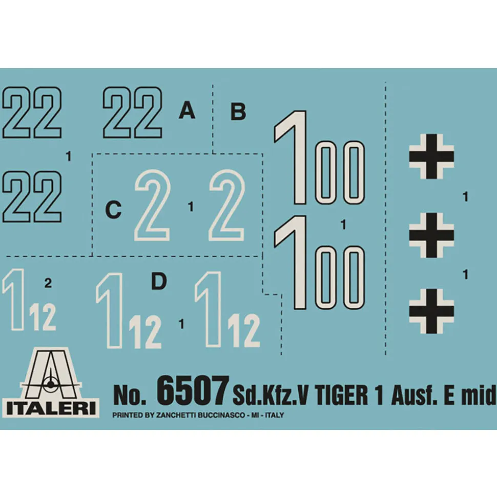 Pz.Kpfw. VI Tiger I Ausf. E 1/35 Kit 1:35 Scale Plastic Model Kit by Italeri