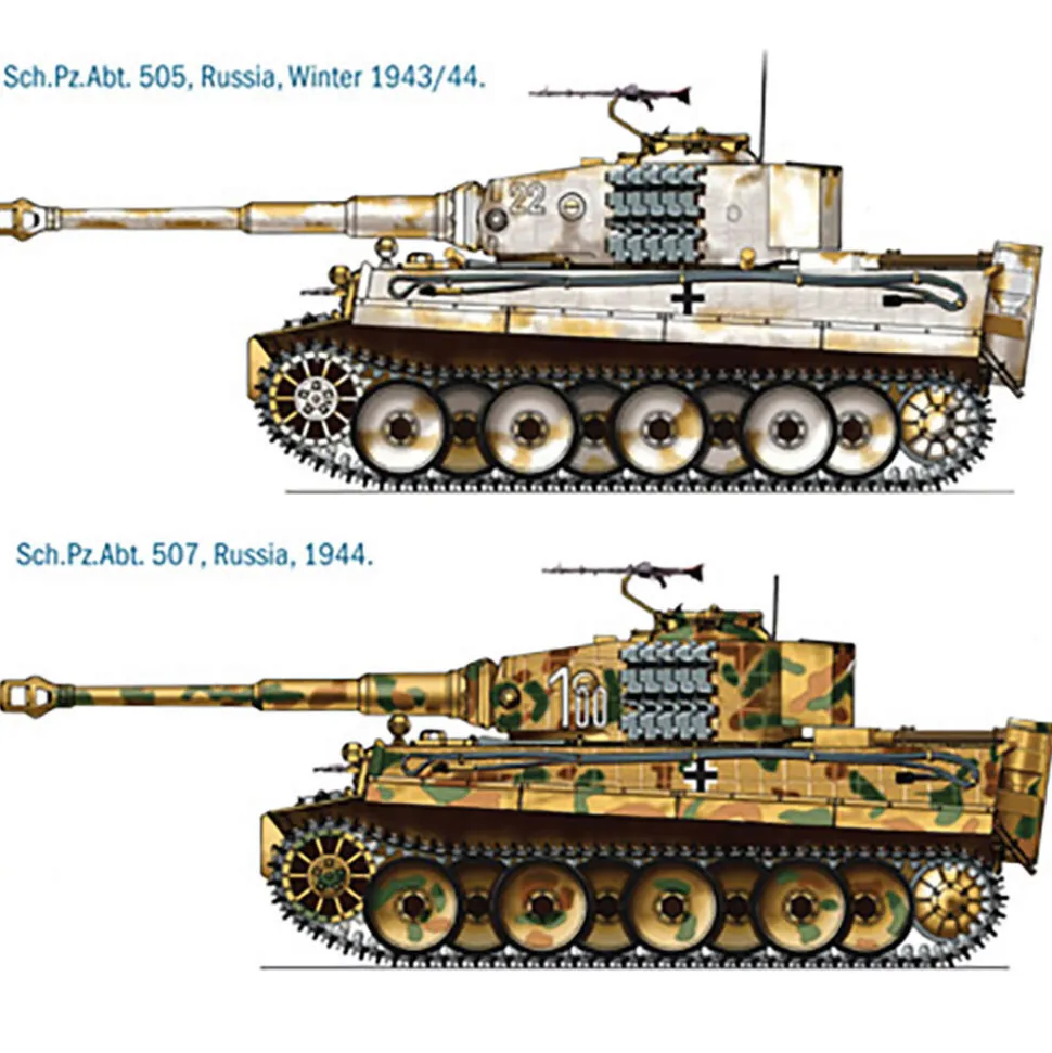 Pz.Kpfw. VI Tiger I Ausf. E 1/35 Kit 1:35 Scale Plastic Model Kit by Italeri