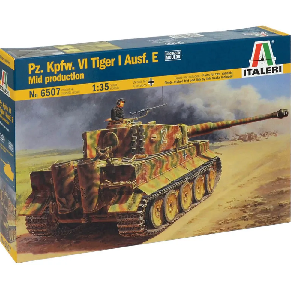 Pz.Kpfw. VI Tiger I Ausf. E 1/35 Kit 1:35 Scale Plastic Model Kit by Italeri