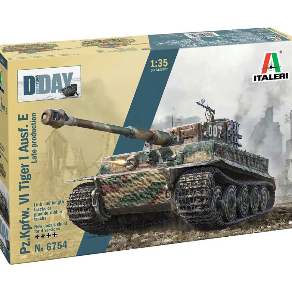 Pz.Kpfw.Vi Tiger I Ausf.E 1/35 Kit 1:35 Scale Plastic Model Kit by Italeri