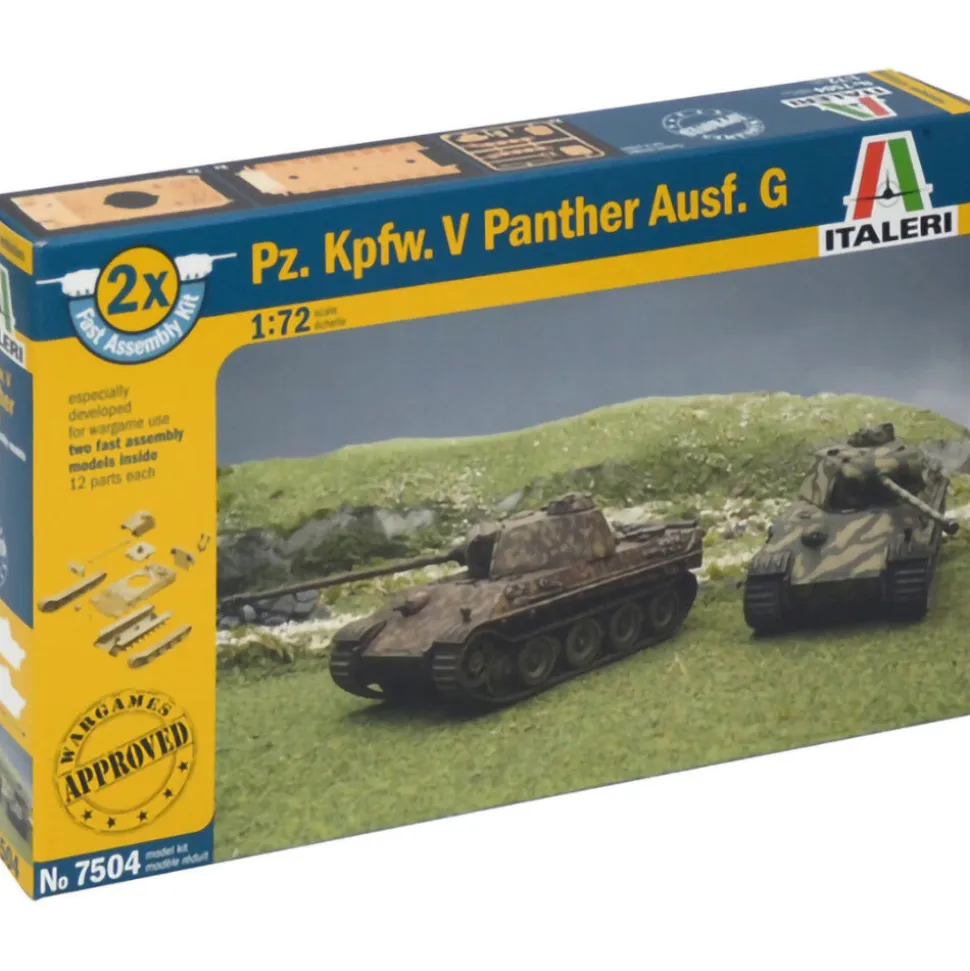 Pz.Kpfw.V Panther Ausf. G 1/72 Kits 1:72 Scale Plastic Model Kit by Italeri