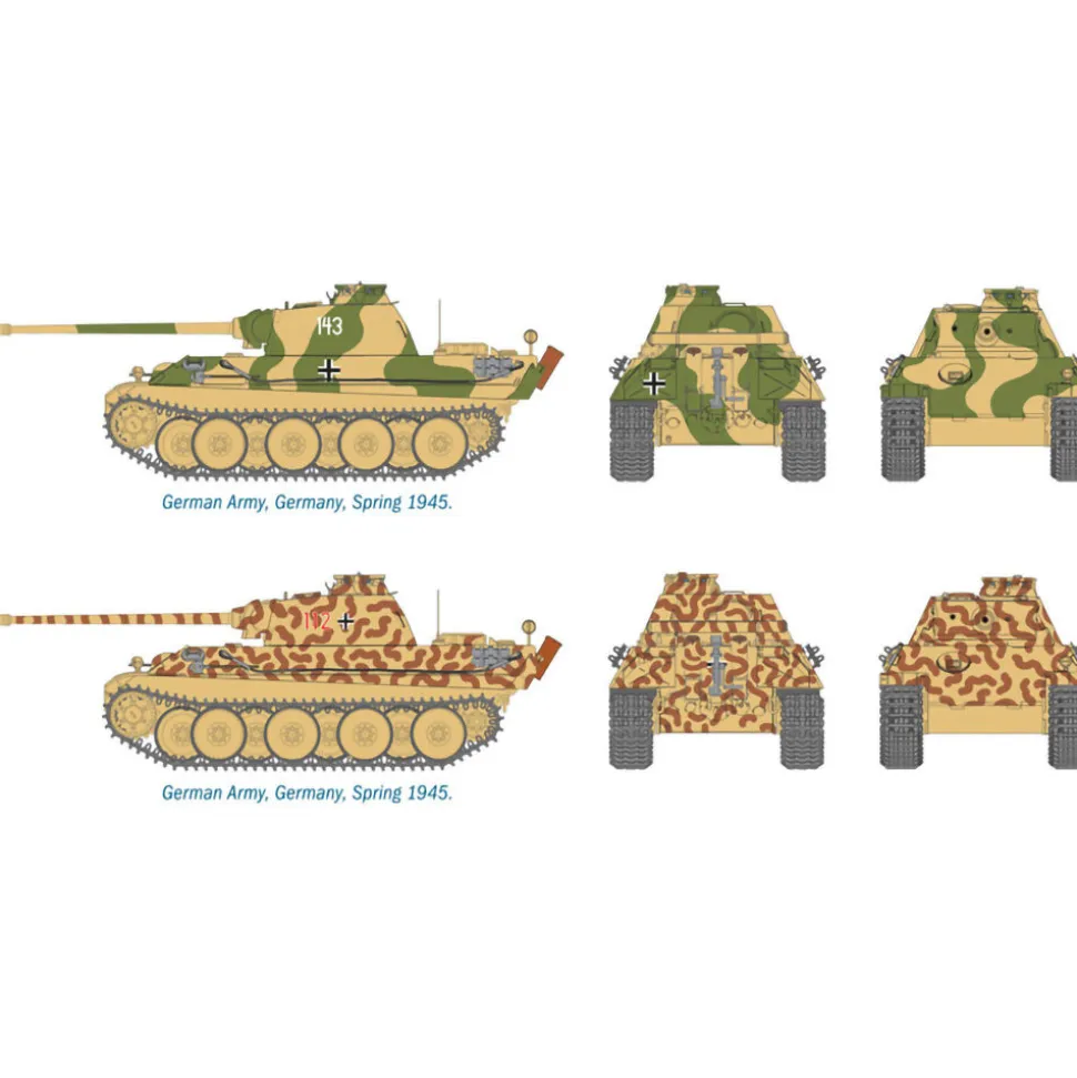 Pz.Kpfw.V Panther Ausf. G 1/72 Kits 1:72 Scale Plastic Model Kit by Italeri