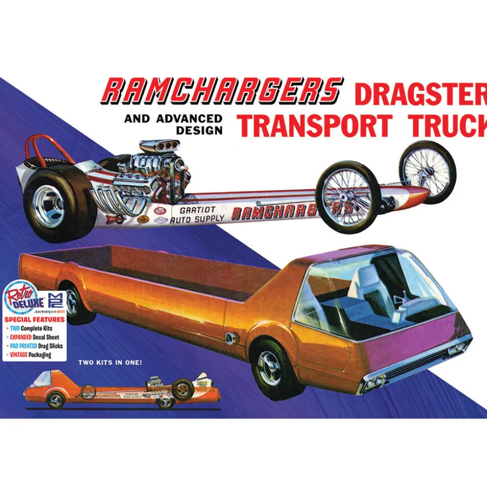 Ramchargers Dragster & Transporter Truck 1:25 Scale Plastic by MPC Models