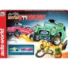 Rat Fink Gang Hotfoot Hootenanny 14 1/2' Race Set with 1953 Studebaker Funny Car & 1941 Willy's Coupe Gasser 1:64 Scale Electric Race Set by Auto World