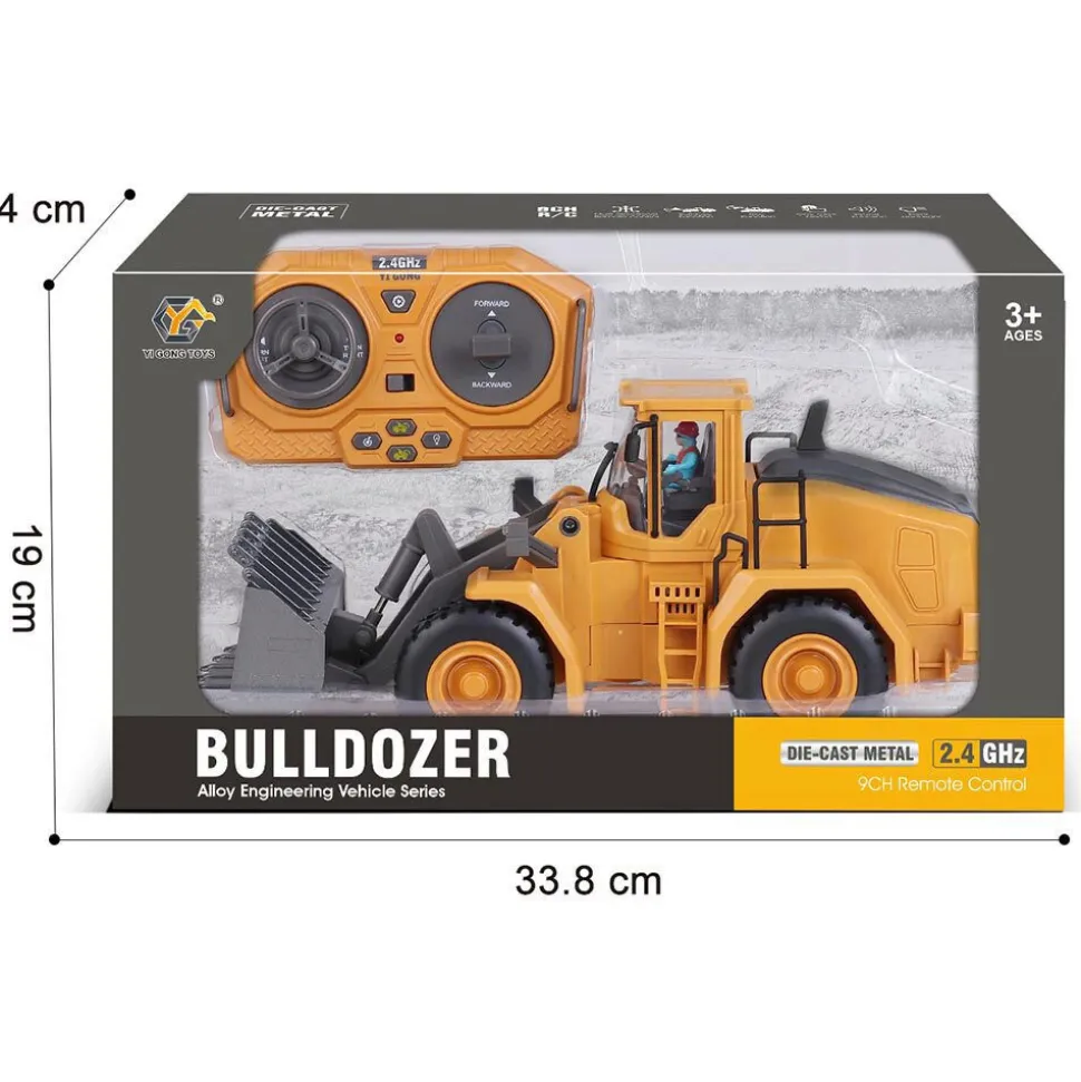 R/C 2.4 Ghz Remote Control Wheel Loader w/Lights & Sound 1:20 Scale Remote Control Construction by New Capable
