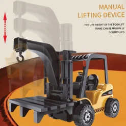 R/C 2.4 Ghz Remote Control 4x4 Fork Lift w/Lights & Sound Remote Control Construction by New Capable