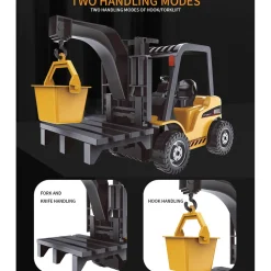 R/C 2.4 Ghz Remote Control 4x4 Fork Lift w/Lights & Sound Remote Control Construction by New Capable