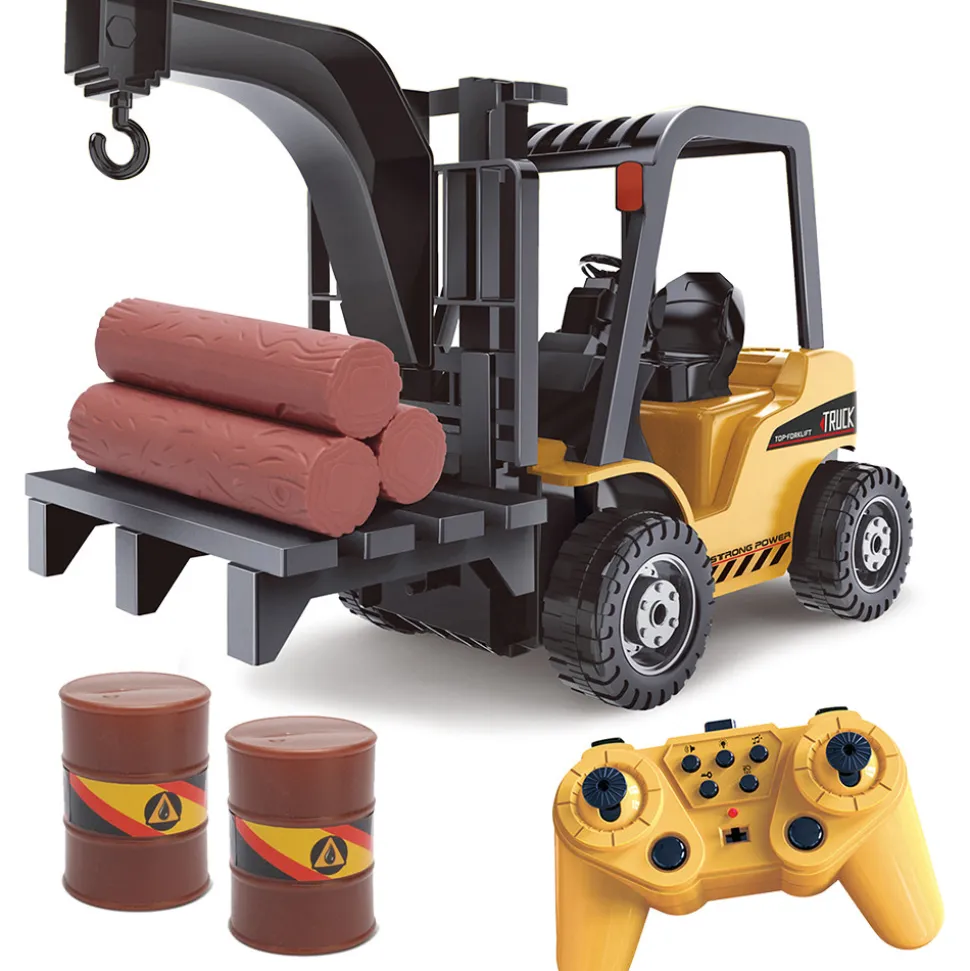 R/C 2.4 Ghz Remote Control 4x4 Fork Lift w/Lights & Sound Remote Control Construction by New Capable