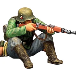 Riflemen Sitting Firing #2 1/30 Figure K&C (WH126) 1:30 scale Metal by King and Country