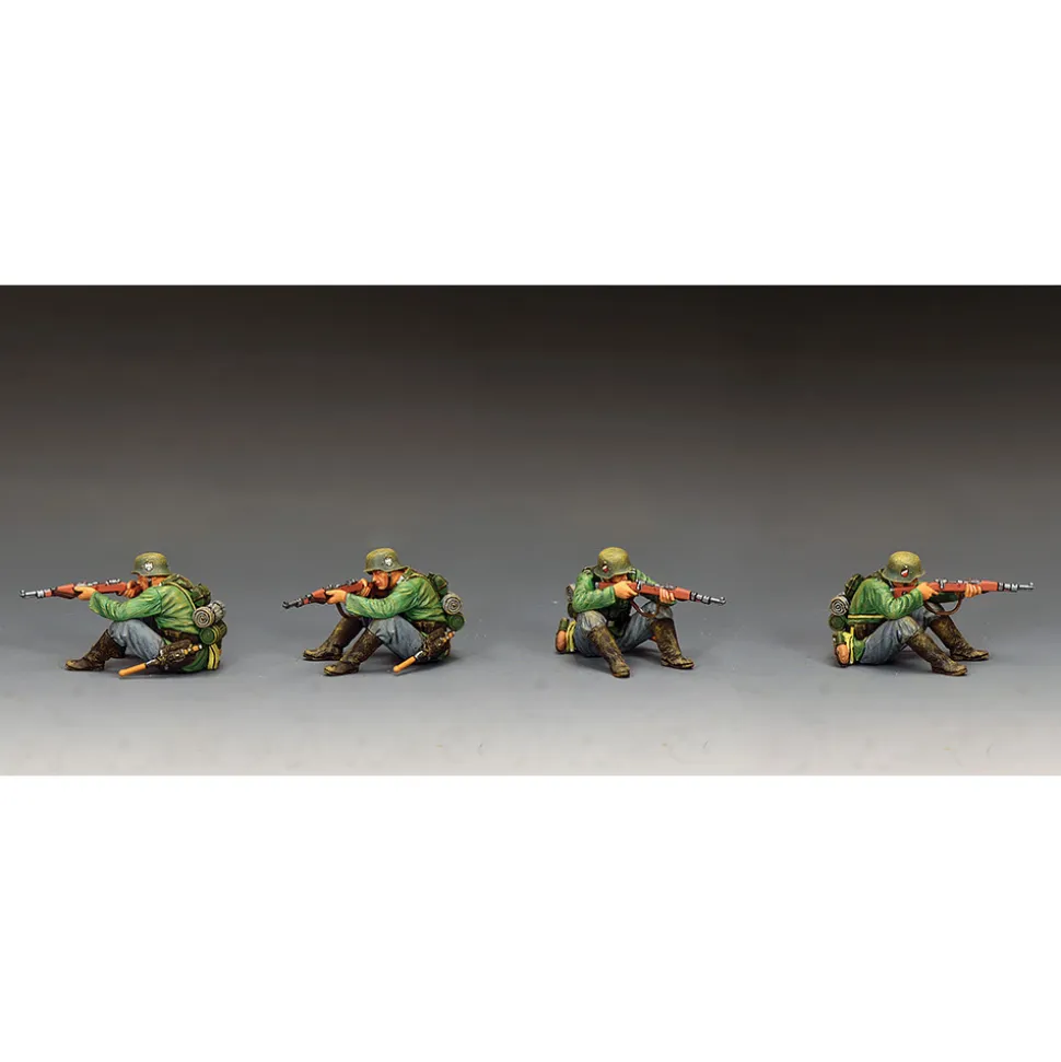 Riflemen Sitting Firing #2 1/30 Figure K&C (WH126) 1:30 scale Metal by King and Country