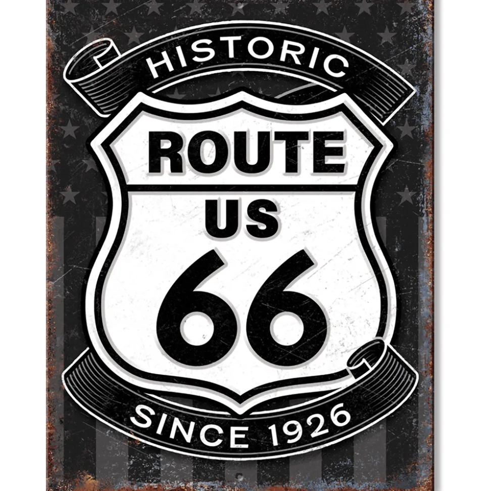 Route 66 Since 1926 Sign Metal Sign by Desperate Enterprises