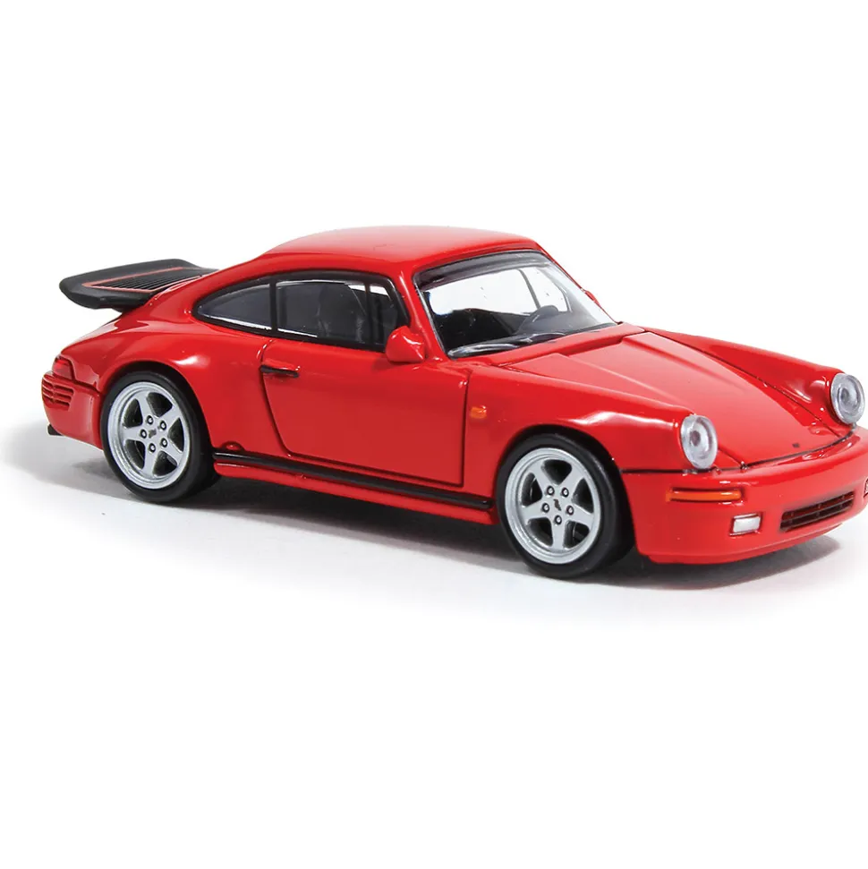 1987 RUF CTR Porsche Yellowbird - Guards Red 1:64 Scale Diecast Model Car by Paragon Models