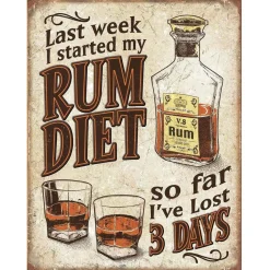 Rum Diet Metal Sign by Desperate Enterprises