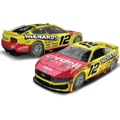 2025 Ryan Blaney Ford Mustang - Menards - Chrome NASCAR Diecast 1:24 Scale Diecast Model Car by Lionel Racing