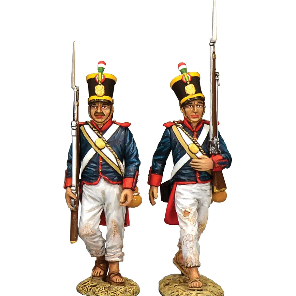Santa Anna's Soldier Marching to Battle 1/30 Figure Set B K&C (RTA126) 1:30 scale Metal by King and Country