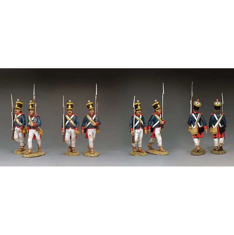 Santa Anna's Soldier Marching to Battle 1/30 Figure Set B K&C (RTA126) 1:30 scale Metal by King and Country