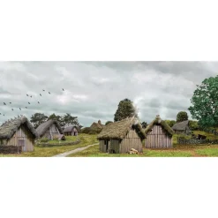 Saxon Village Backdrop - 31" W x 13" H William Britain (51101) 1:30 Scale by William Britain