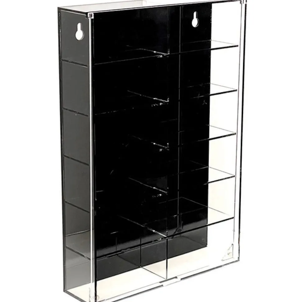 1:64 Scale 12 Car Acrylic Display Case - Black Back 1:64 Scale Acrylic Display Case by M&J Toys