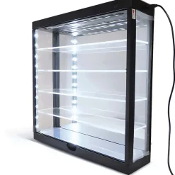 1:64 Scale Wall Mount 5 Tier LED Display Case with Mirror Back 1:64 Scale Acrylic Display Case by M&J Toys