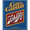 Schlitz "Go for the Gusto" Metal Sign Metal by Desperate Enterprises