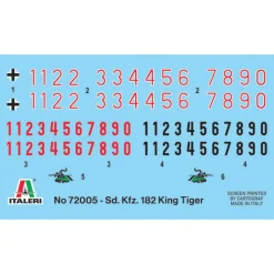Sd. Kfz. 182 King Tiger 1/72 Kit 1:72 Scale Plastic Model Kit by Italeri