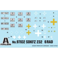 Sd.Kfz. 232 6 Rad. 1/72 Kit 1:72 scale Plastic by Italeri