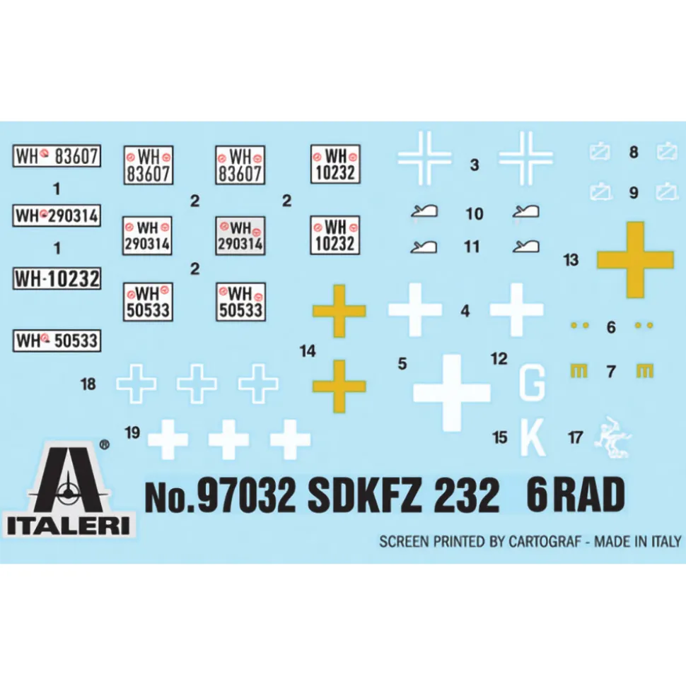 Sd.Kfz. 232 6 Rad. 1/72 Kit 1:72 scale Plastic by Italeri
