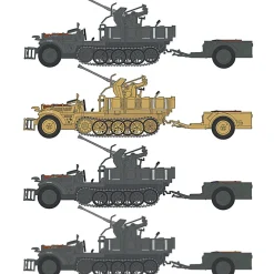 Sd.Kfz 10/4 With Flak 30 1/35 Kit Italeri 6395 1:35 scale Plastic by Italeri