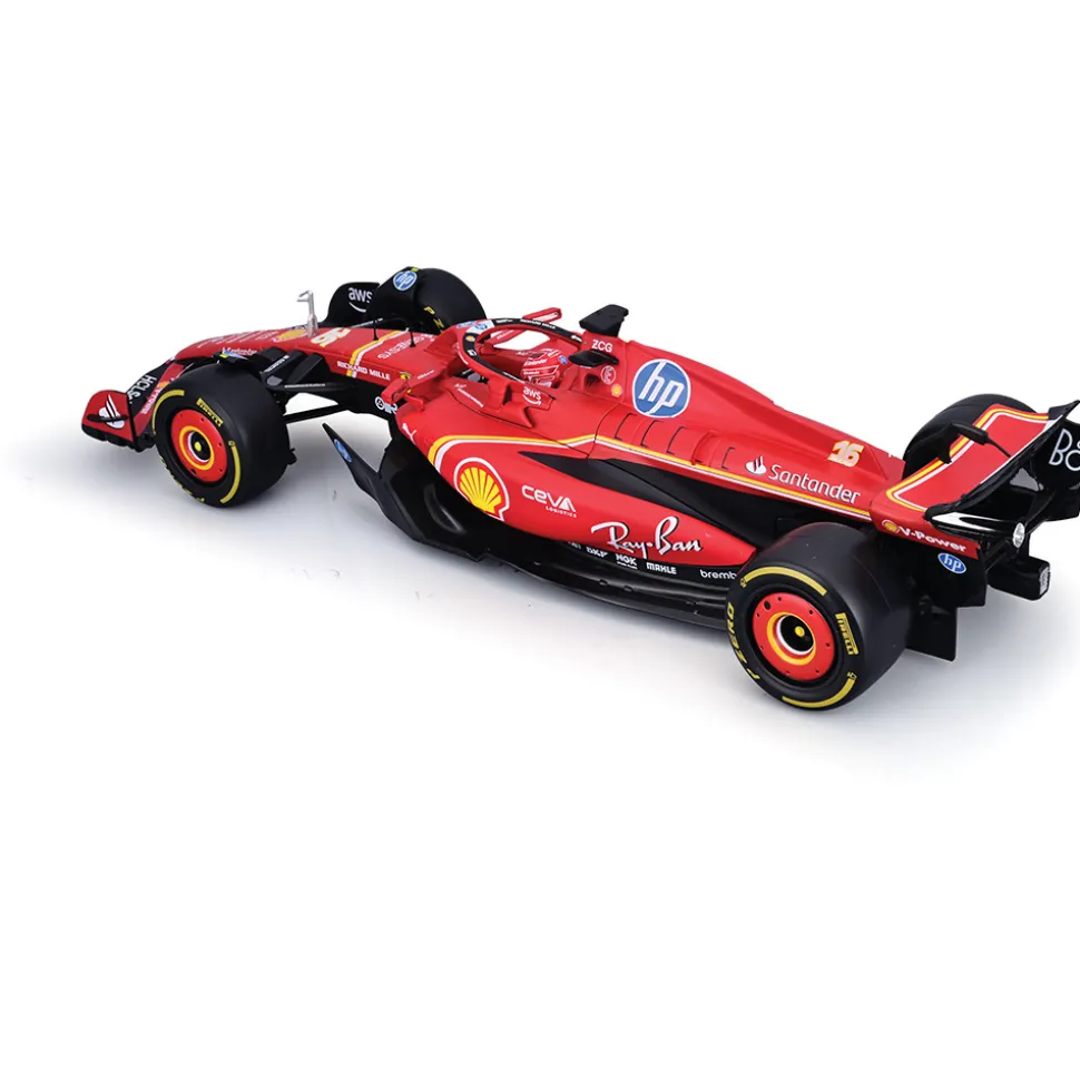 2024 SFR Ferrari Season Car - Leclerc #16 1:18 Scale Diecast Model Car by Bburago