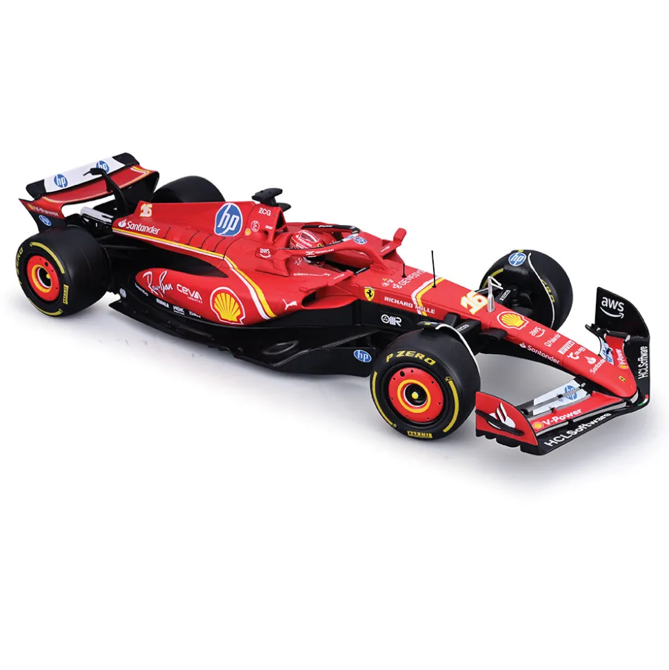 2024 SFR Ferrari Season Car - Leclerc #16 1:18 Scale Diecast Model Car by Bburago