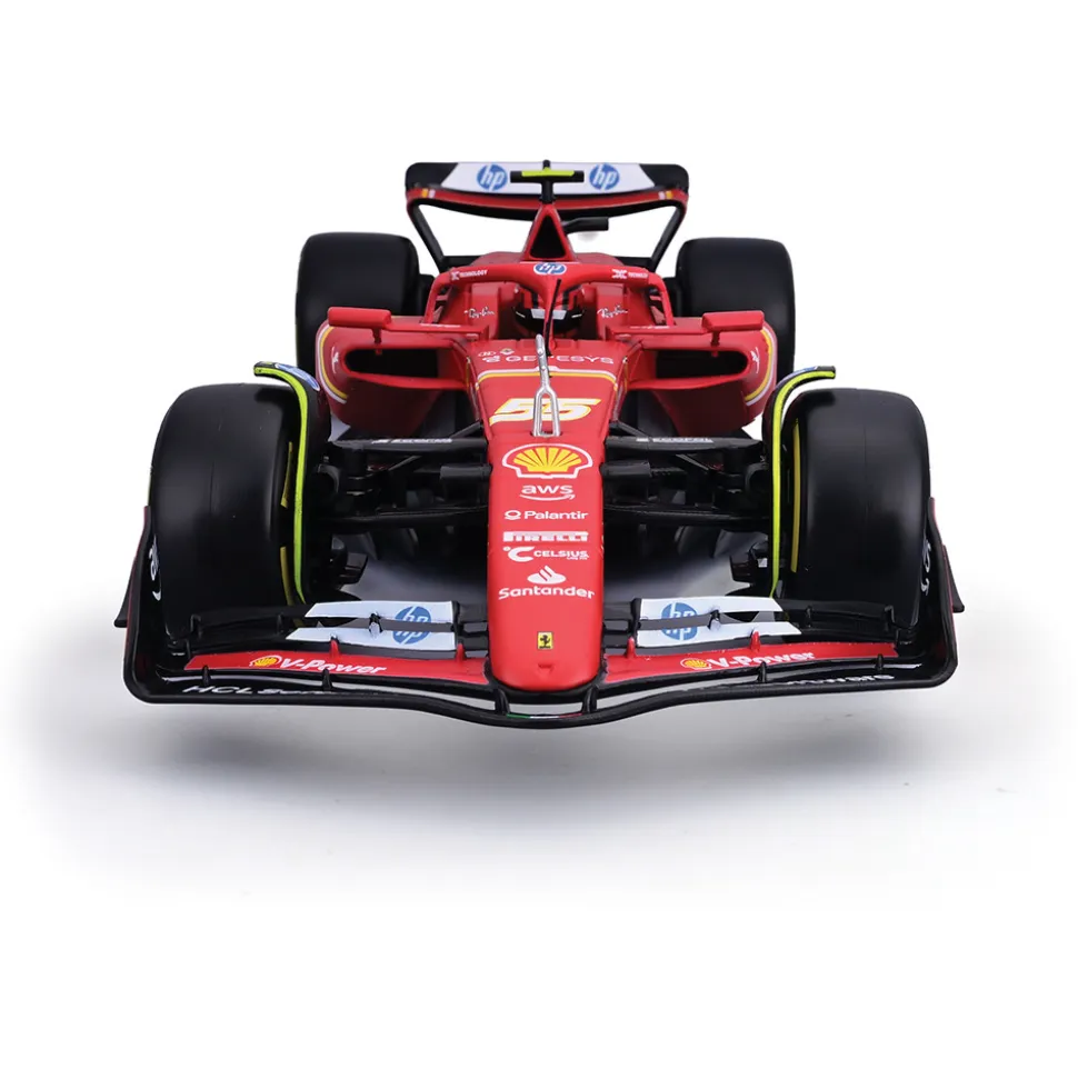 2024 SFR Ferrari Season Car - Sainz #55 1:18 Scale Diecast Model Car by Bburago