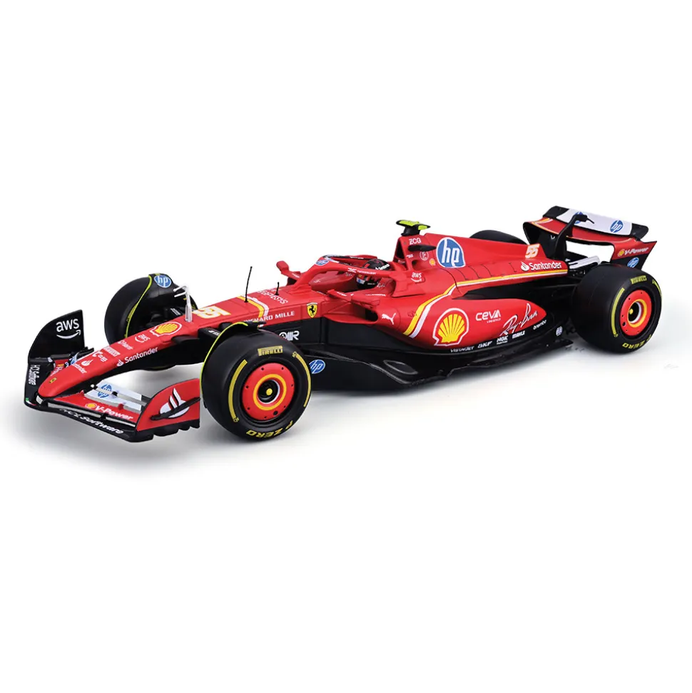 2024 SFR Ferrari Season Car - Sainz #55 1:18 Scale Diecast Model Car by Bburago