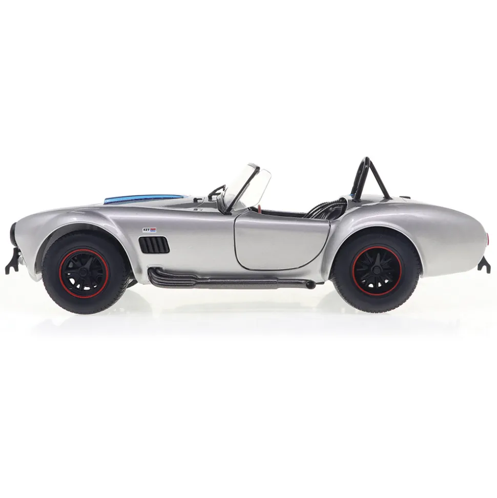 1965 Shelby Cobra 427 MkII Solido Works M - Racing Silver 1:18 Scale Diecast Model Car by Solido