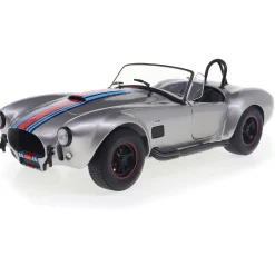 1965 Shelby Cobra 427 MkII Solido Works M - Racing Silver 1:18 Scale Diecast Model Car by Solido