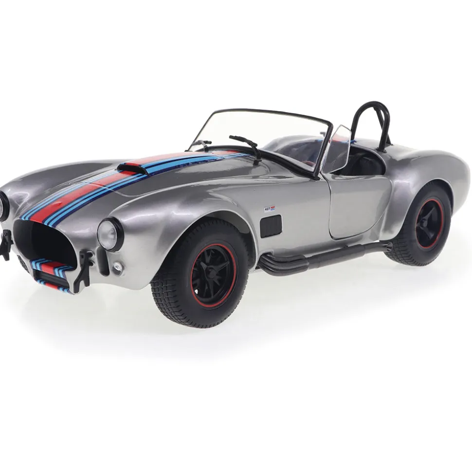 1965 Shelby Cobra 427 MkII Solido Works M - Racing Silver 1:18 Scale Diecast Model Car by Solido