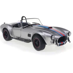 1965 Shelby Cobra 427 MkII Solido Works M - Racing Silver 1:18 Scale Diecast Model Car by Solido