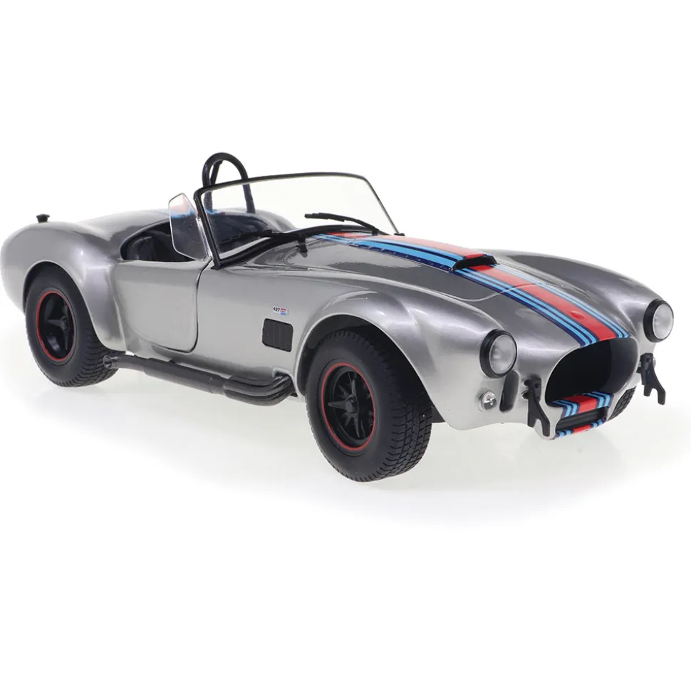 1965 Shelby Cobra 427 MkII Solido Works M - Racing Silver 1:18 Scale Diecast Model Car by Solido