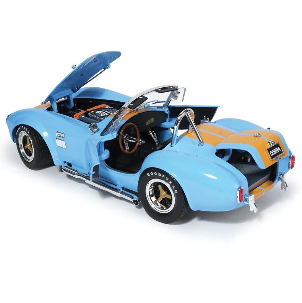 1965 Shelby Cobra 427 S/C - Gulf Blue&Orange 1:18 Scale Diecast Model Car by Shelby Collectibles