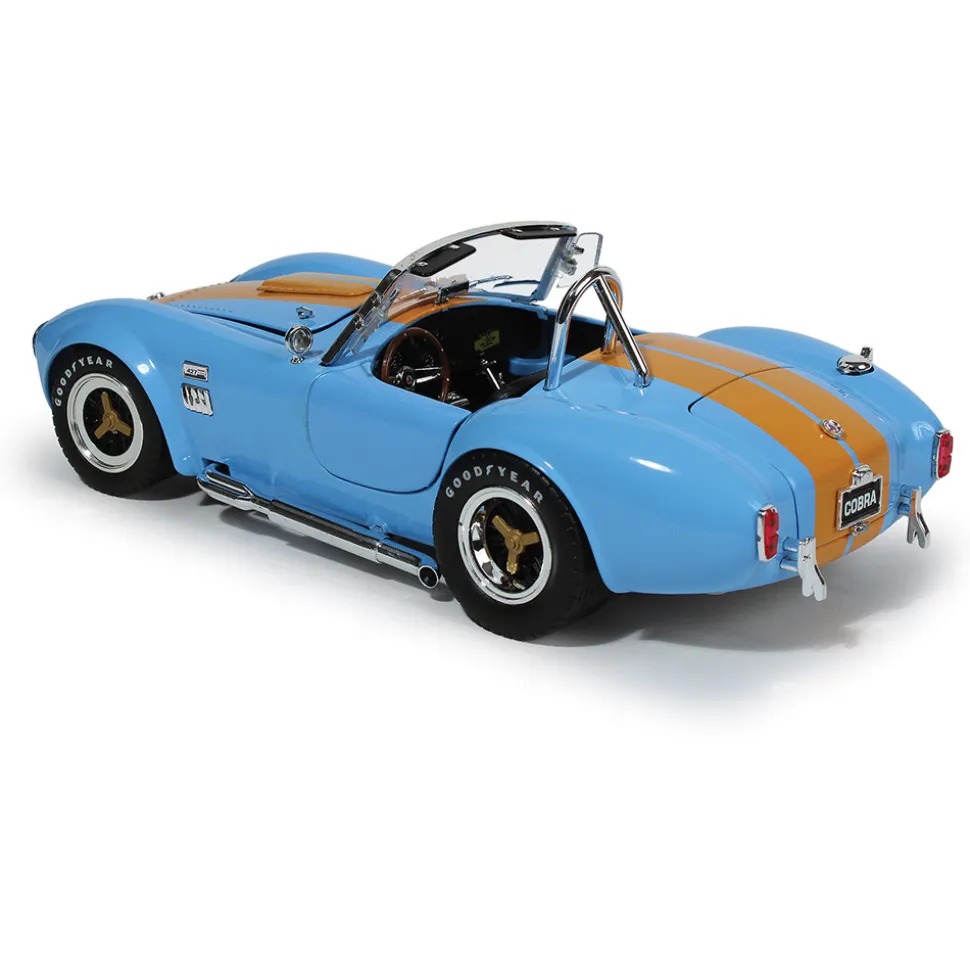 1965 Shelby Cobra 427 S/C - Gulf Blue&Orange 1:18 Scale Diecast Model Car by Shelby Collectibles
