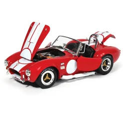 1965 Shelby Cobra 427 S/C - Red w/ Carroll Shelby Signature 1:18 Scale Diecast Model Car by Shelby Collectibles