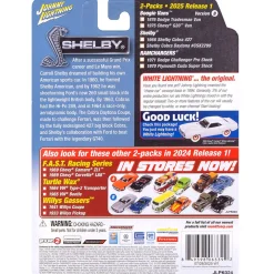 Shelby Cobra 50th Continuation Car & Shelby Cobra Daytona - Chrome 1:64 Scale Diecast Model Car by Johnny Lightning